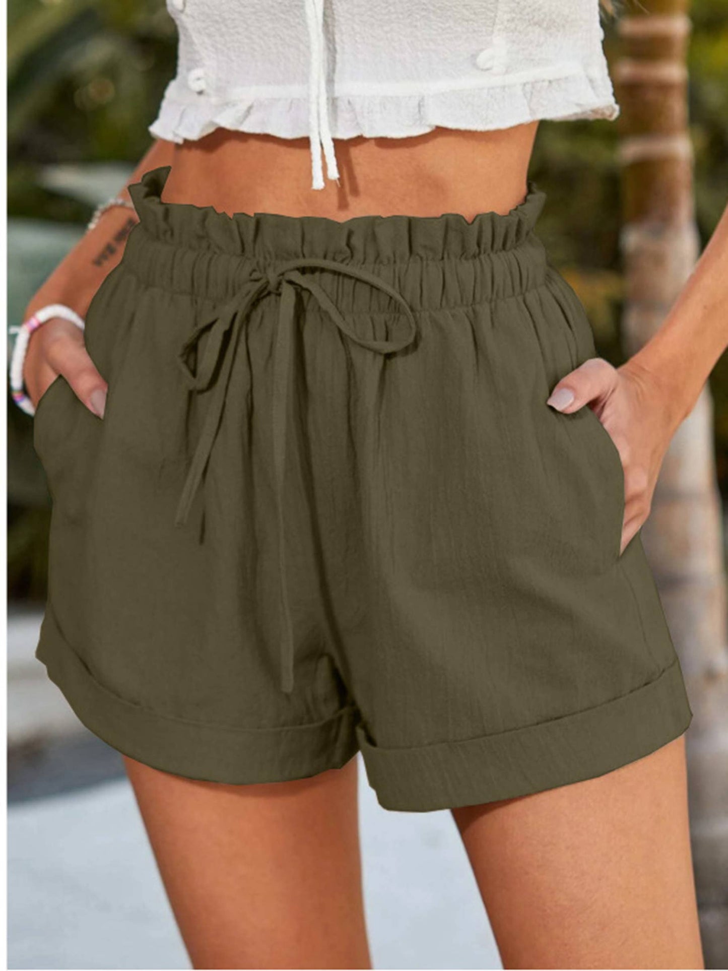 Casual Fashion Shorts: Tan