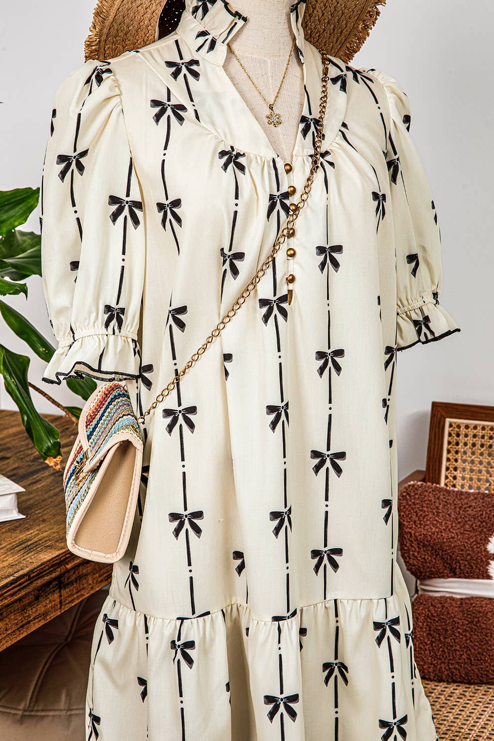 Bowknot Mini Dress