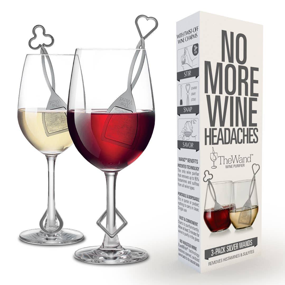 Wine Wand 3-Pack, Silver
