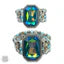 Turquiose Rhinestone Bling Bracelet