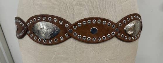 Leather Oval Buckle Belt