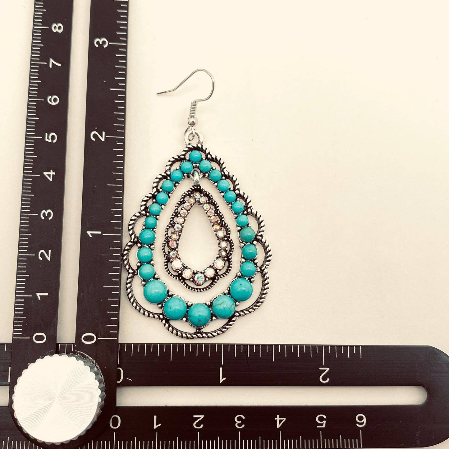 Rhinestone Turquoise Dangle