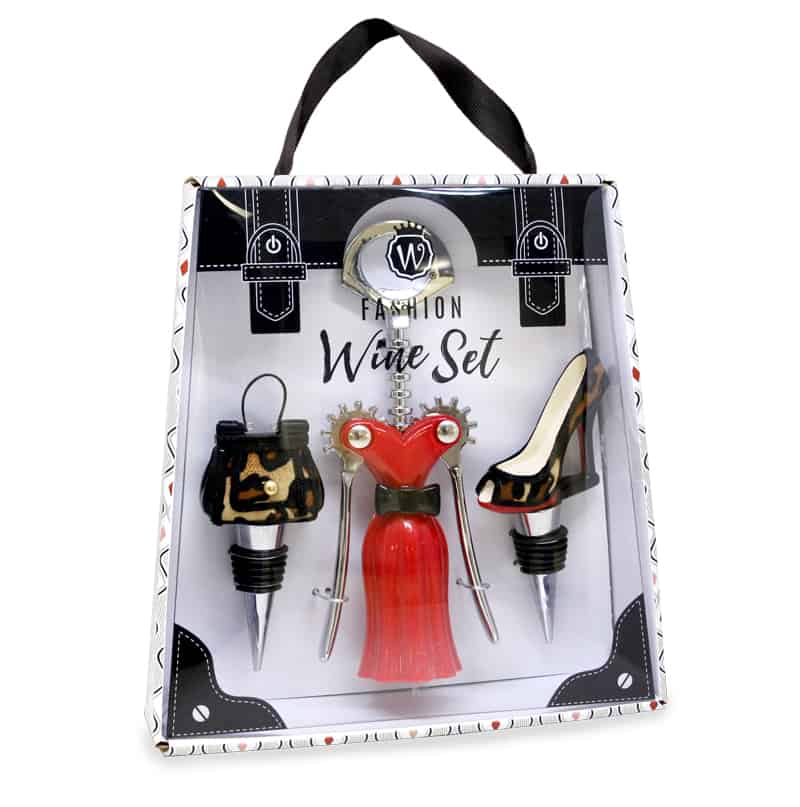 Red Leopard Wine Fashion Set
