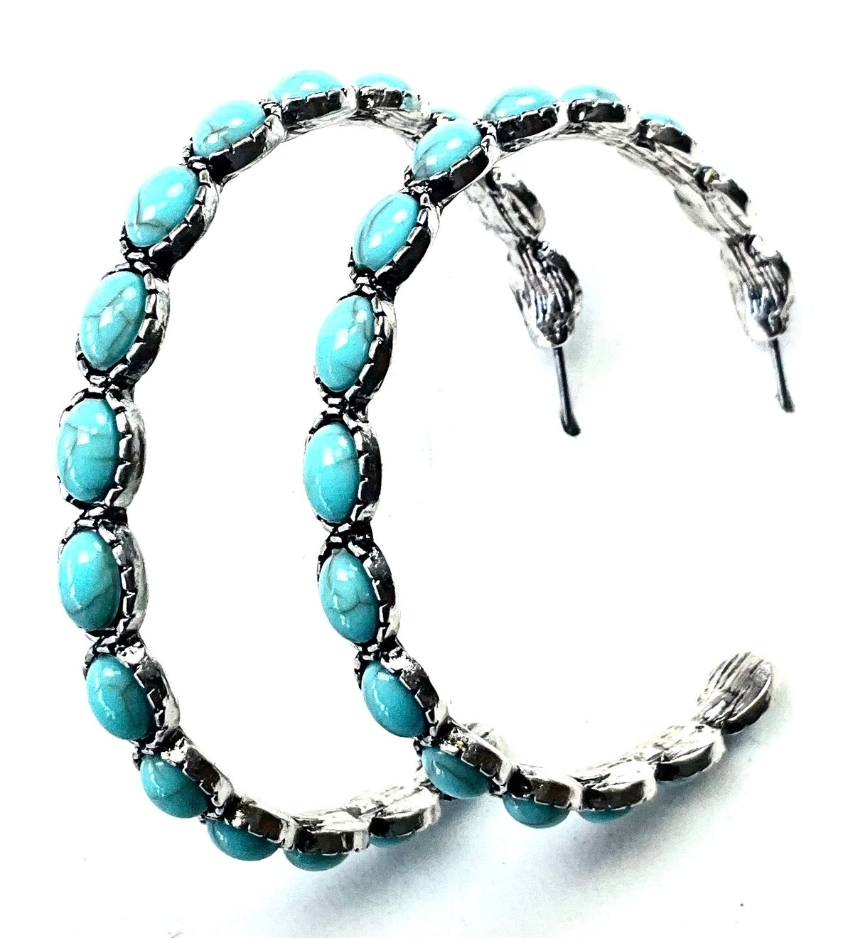 Turq oval hoops
