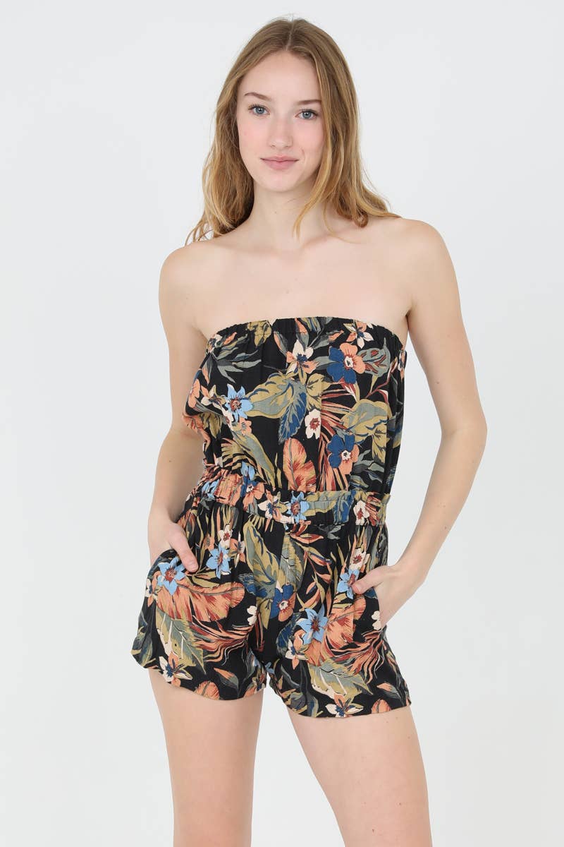 Tropical Print Romper