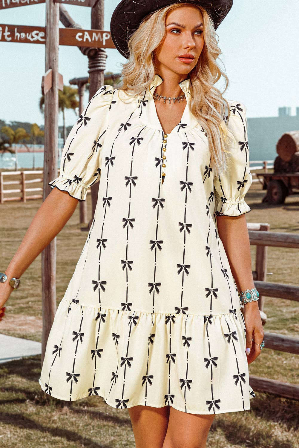 Bowknot Mini Dress