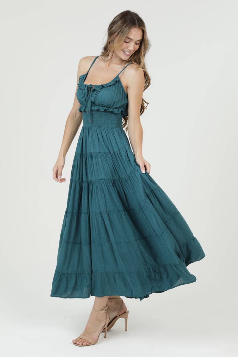Emerald Tide Maxi Dress