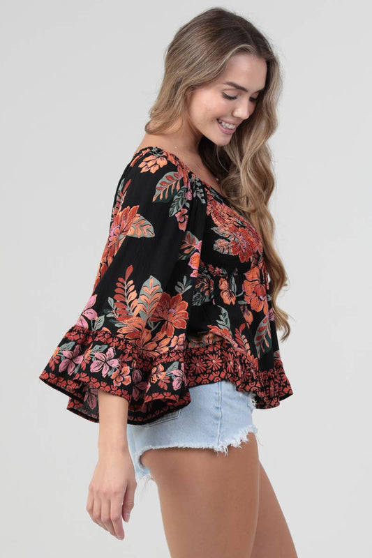 Black Dahlia Boho Blouse