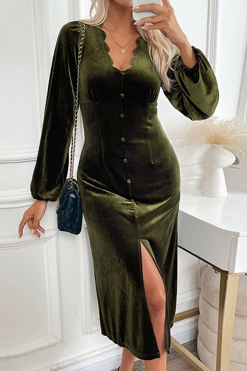 Velvet Midi - Darkgreen