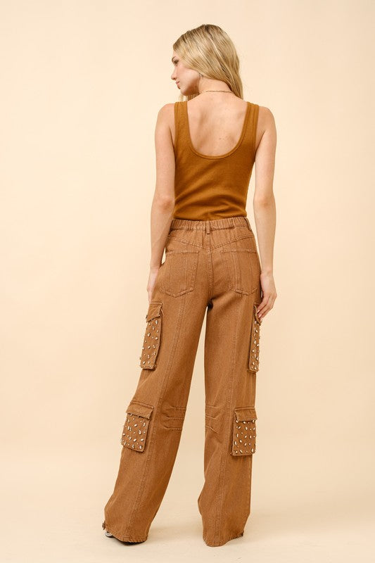 Buckle Body Suit Camel