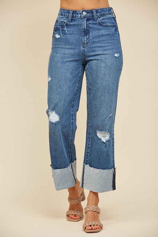 Large Boot Cuff Denim