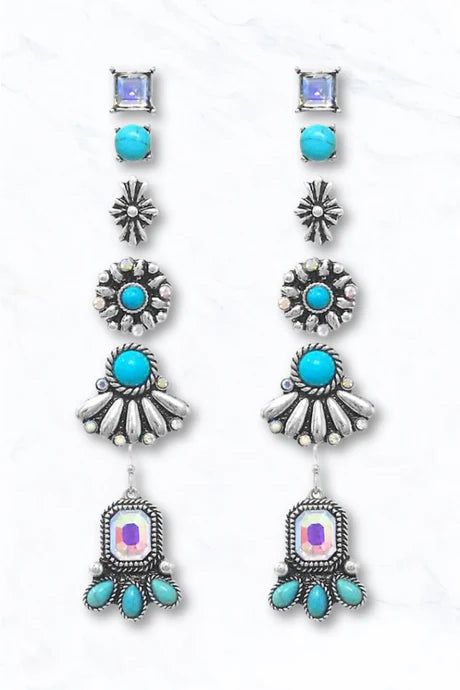 Western Muse Turquoise Stud Set