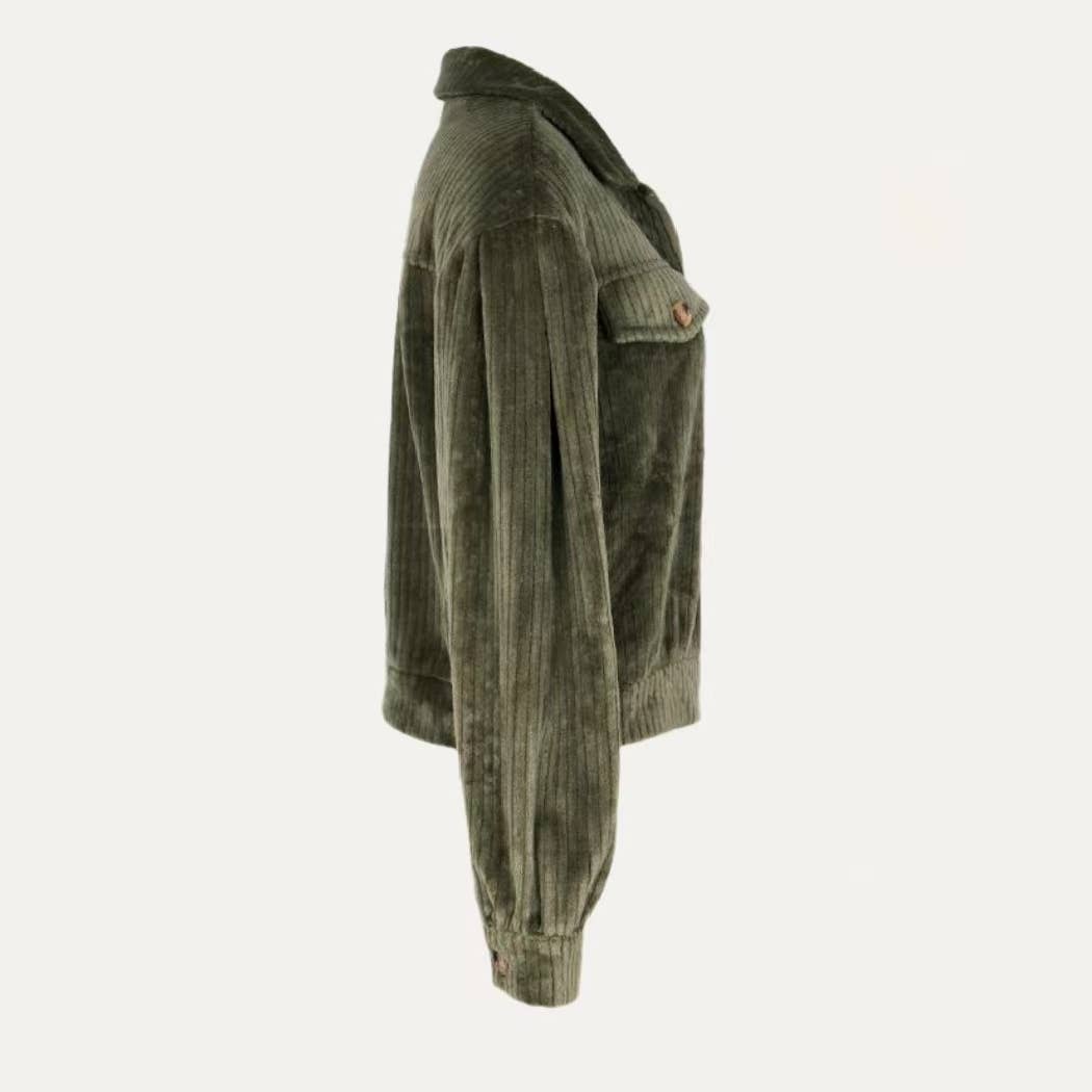 Olive Green Teddy Jacket