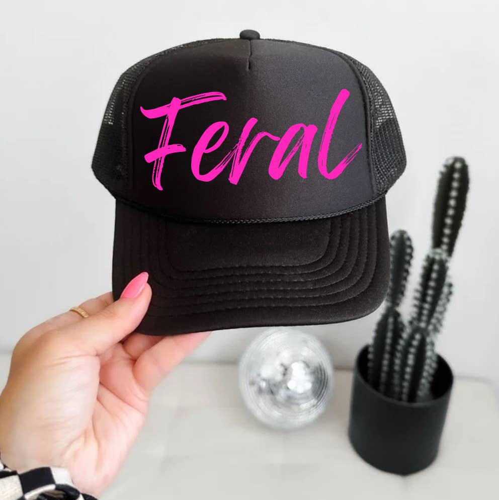 Feral Graphic Trucker Hat : With Chain