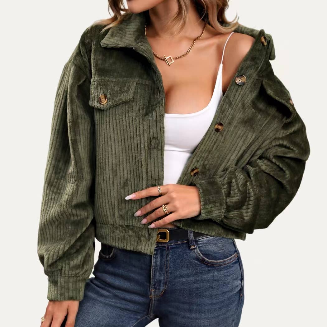 Olive Green Teddy Jacket