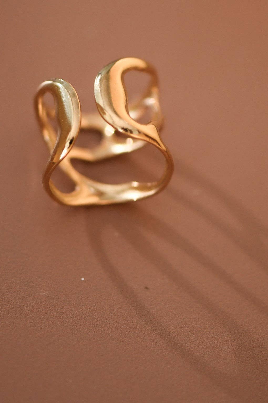 18K Gold Plated Waterproof Stainless Steel Ring - 7873: S0OX3T7873