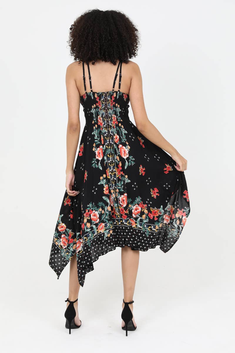 Black Floral Breeze Dress