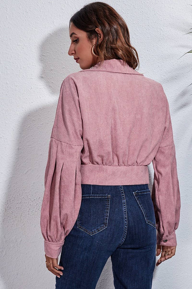 Corduroy Jacket- Pink