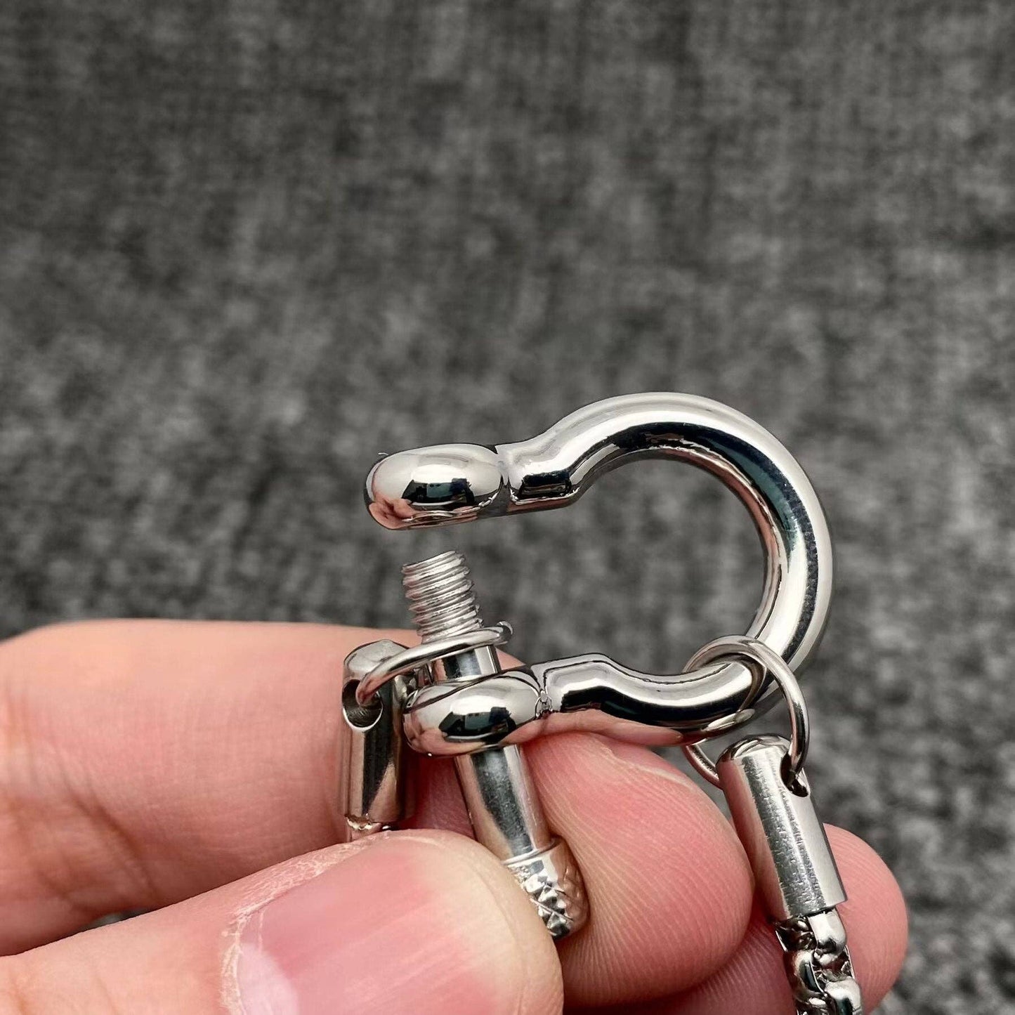 18K Golden S.Steel Horseshoe Buckle Charm Necklace
