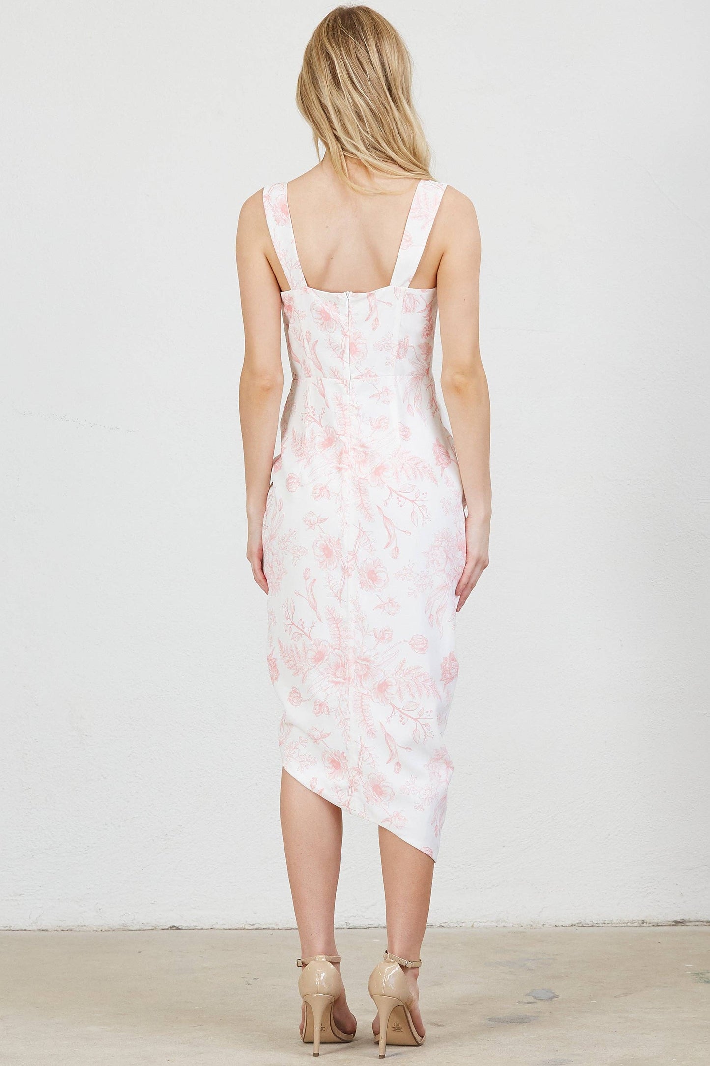 Pink Corset Midi Dress