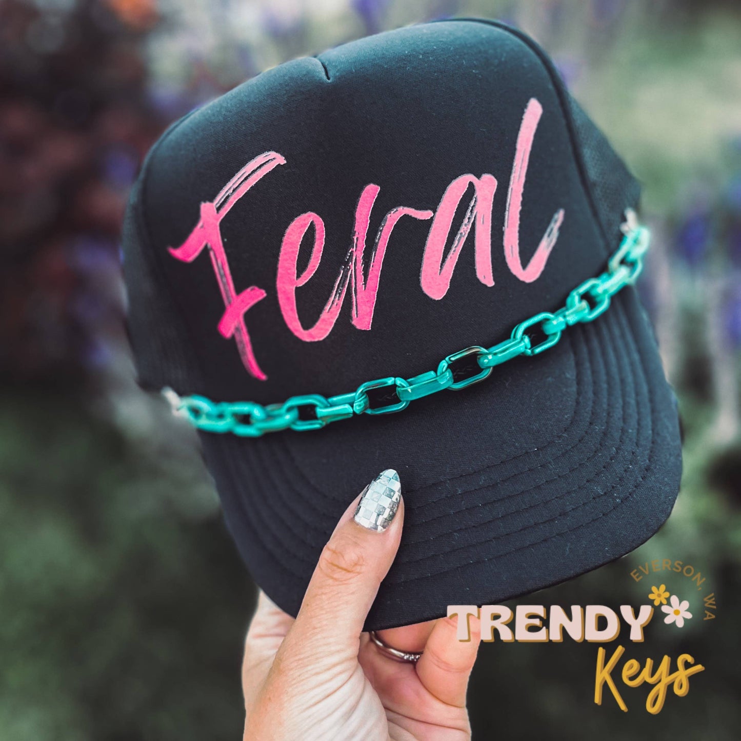 Feral Graphic Trucker Hat : With Chain