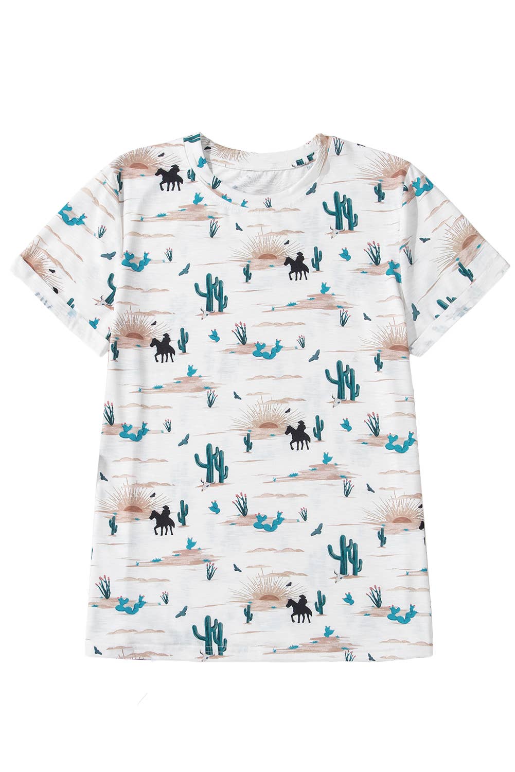 Western Cactus Print  Top