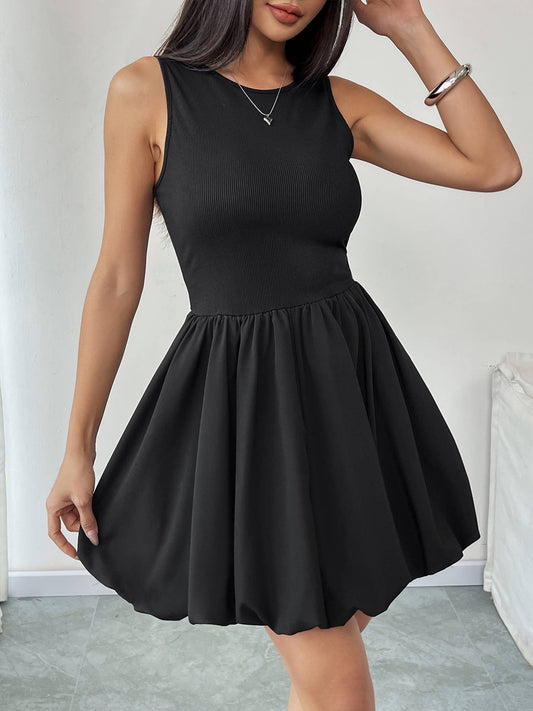 Pleated Sleeveless Dress