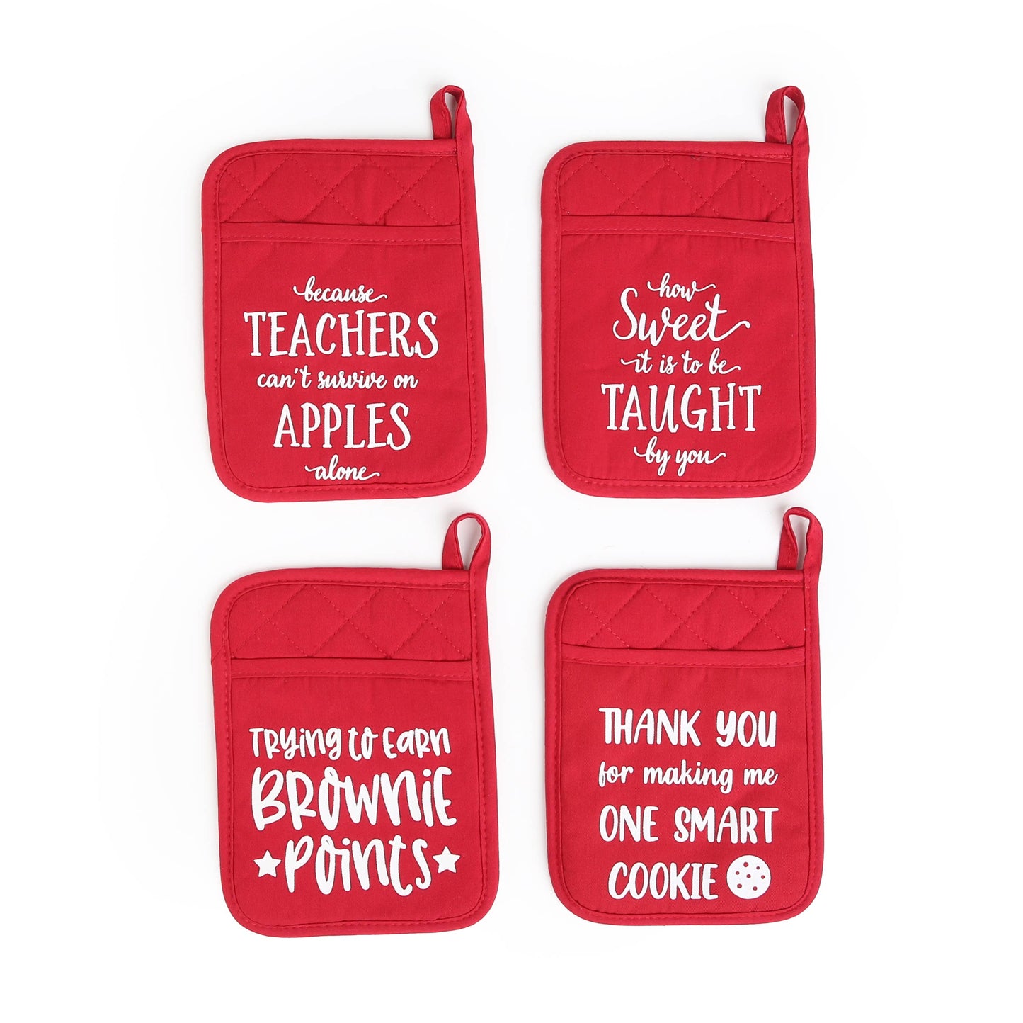 Teacher Pot Holder Gift - Smart Cookie RED
