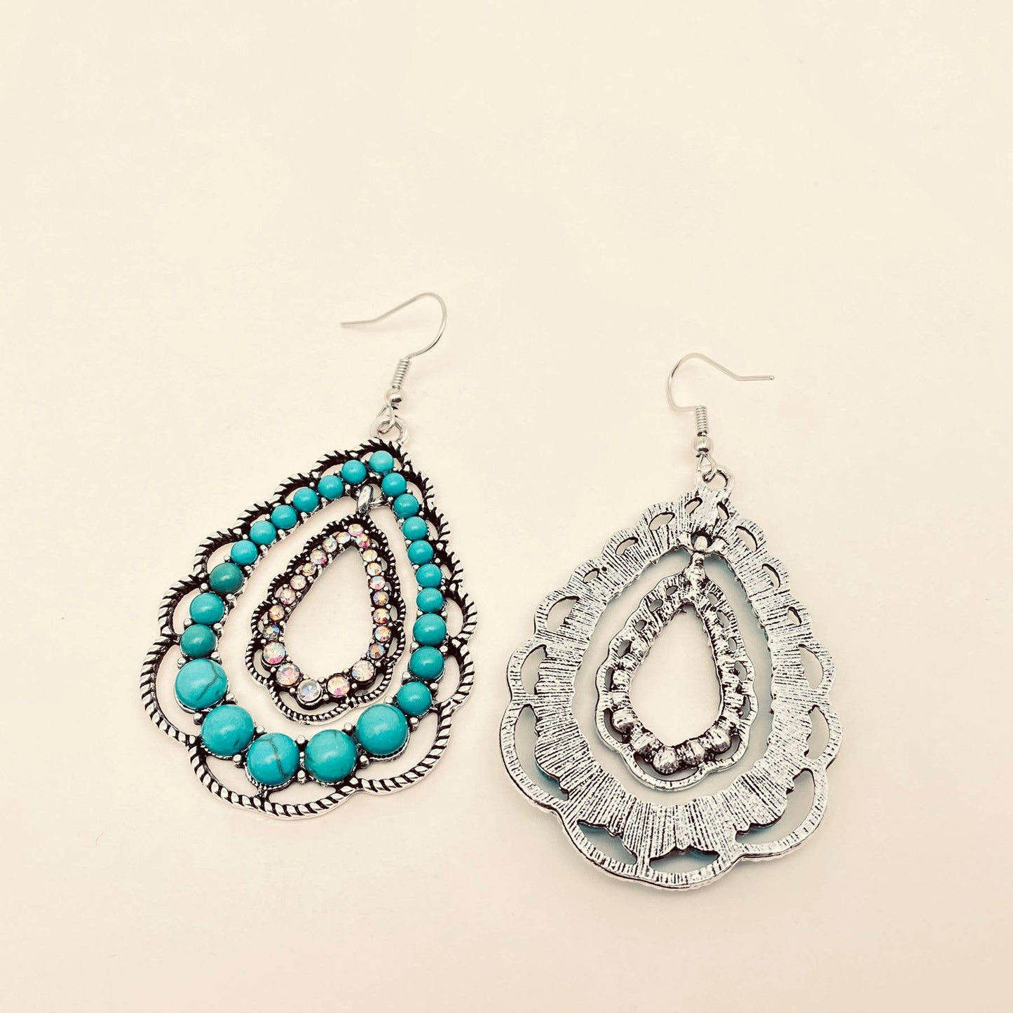 Rhinestone Turquoise Dangle