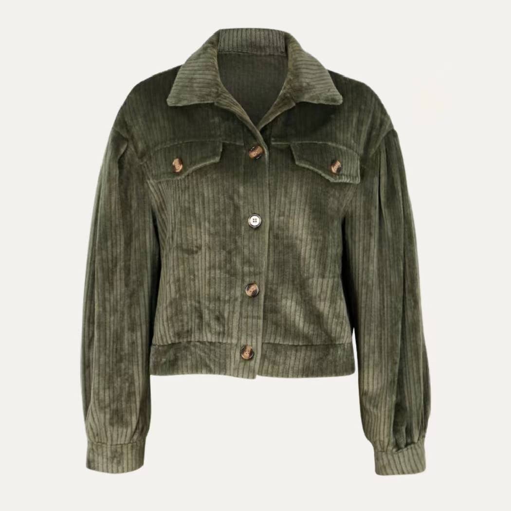 Olive Green Teddy Jacket