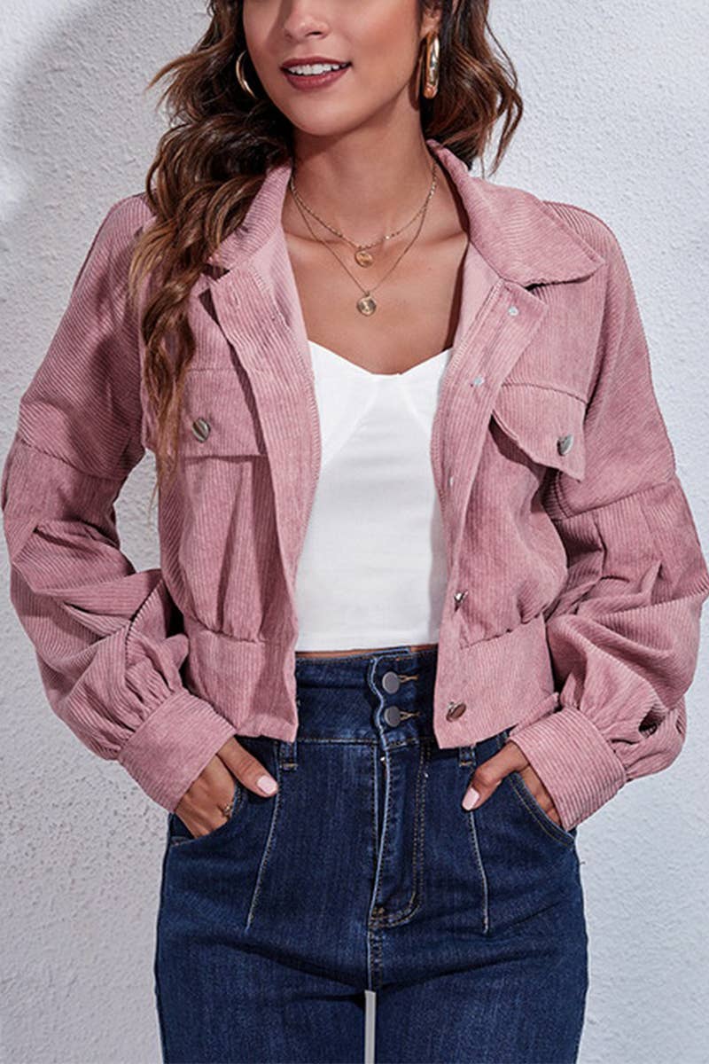 Corduroy Jacket- Pink