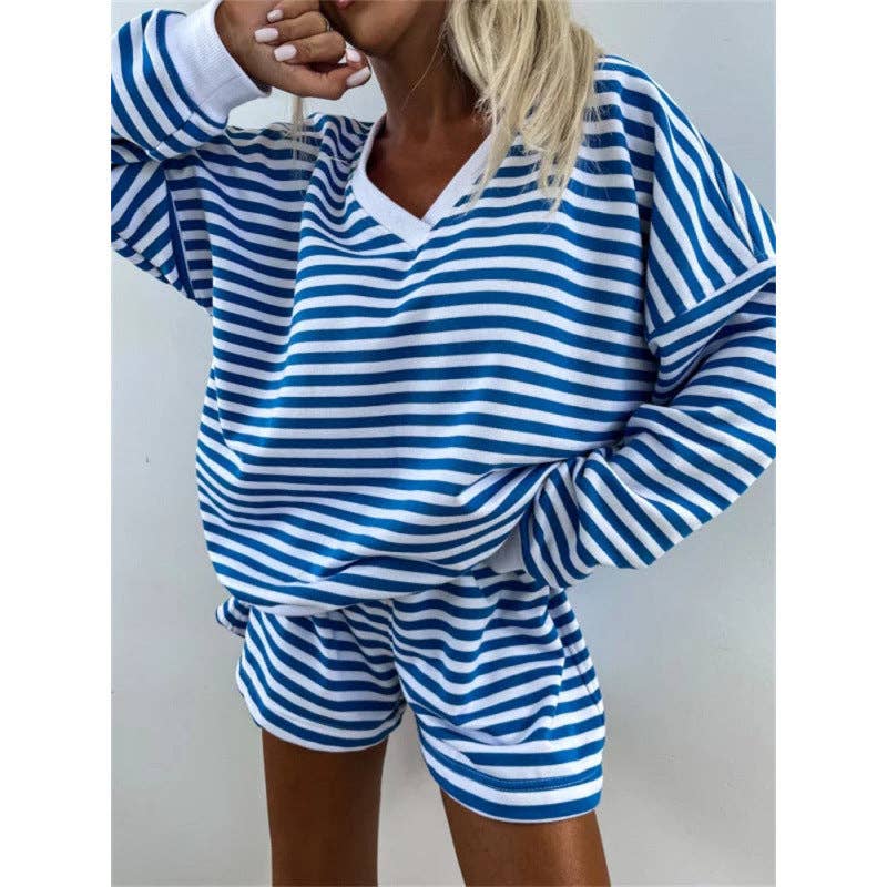 Striped V Neck Shirt