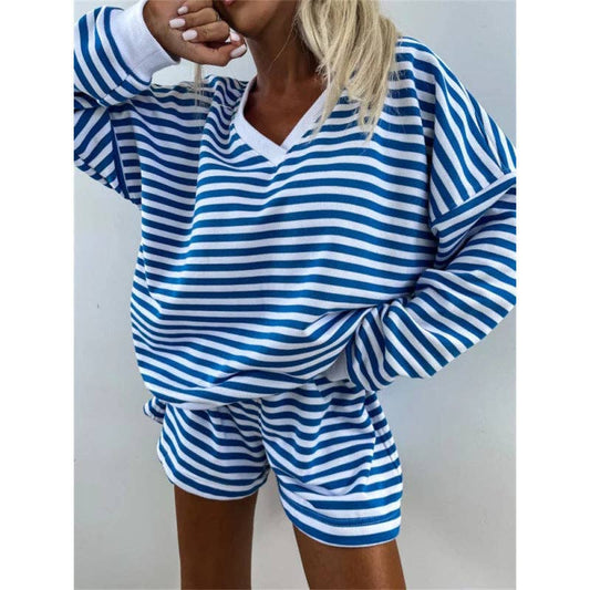 Striped V Neck Shirt