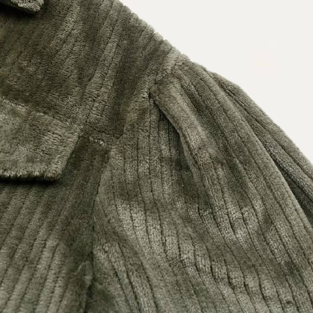 Olive Green Teddy Jacket