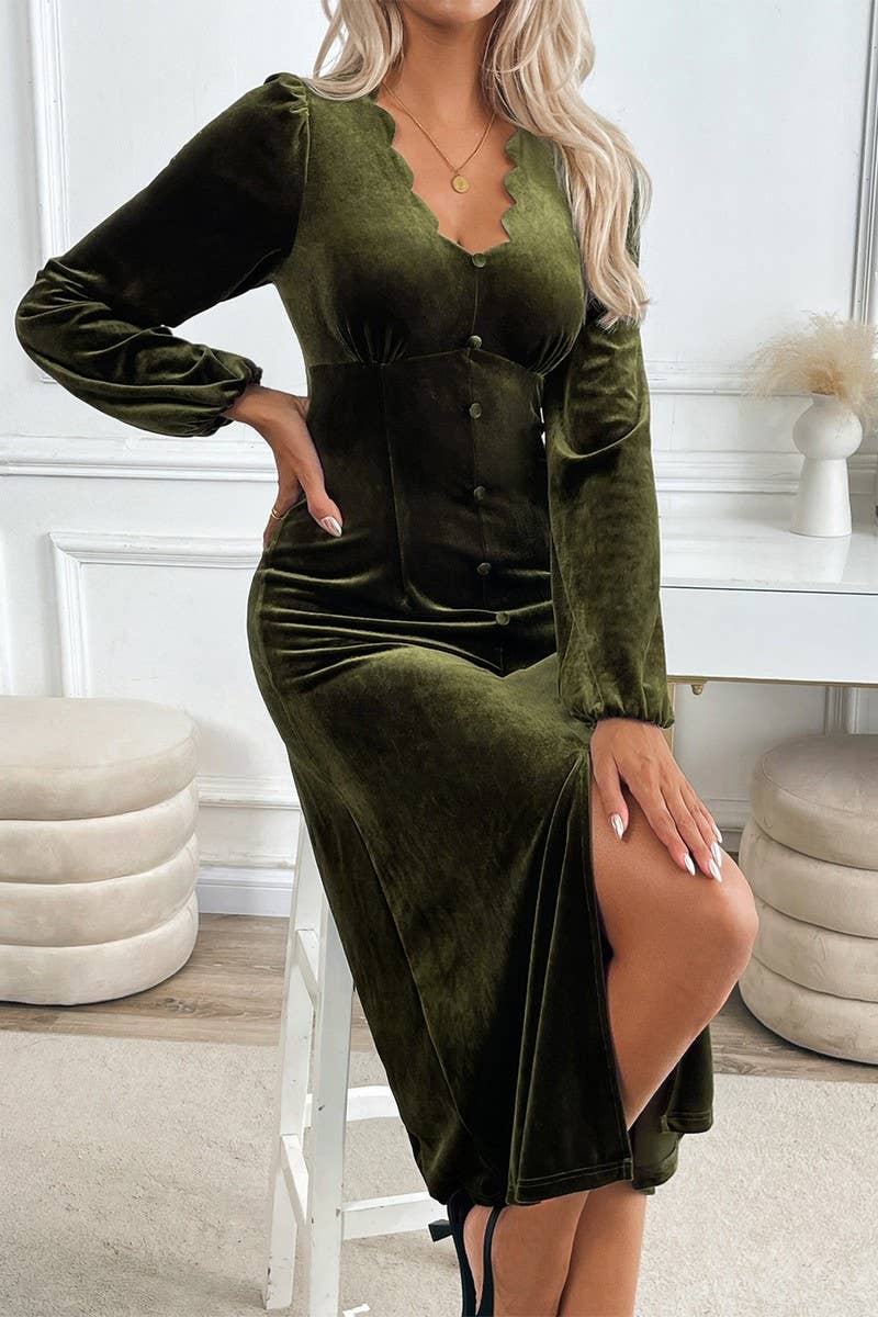 Velvet Midi - Darkgreen