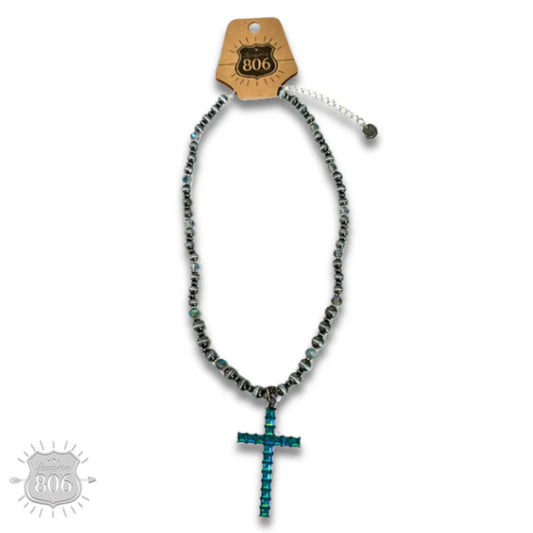 Rhinestone Cross Pendant Necklace