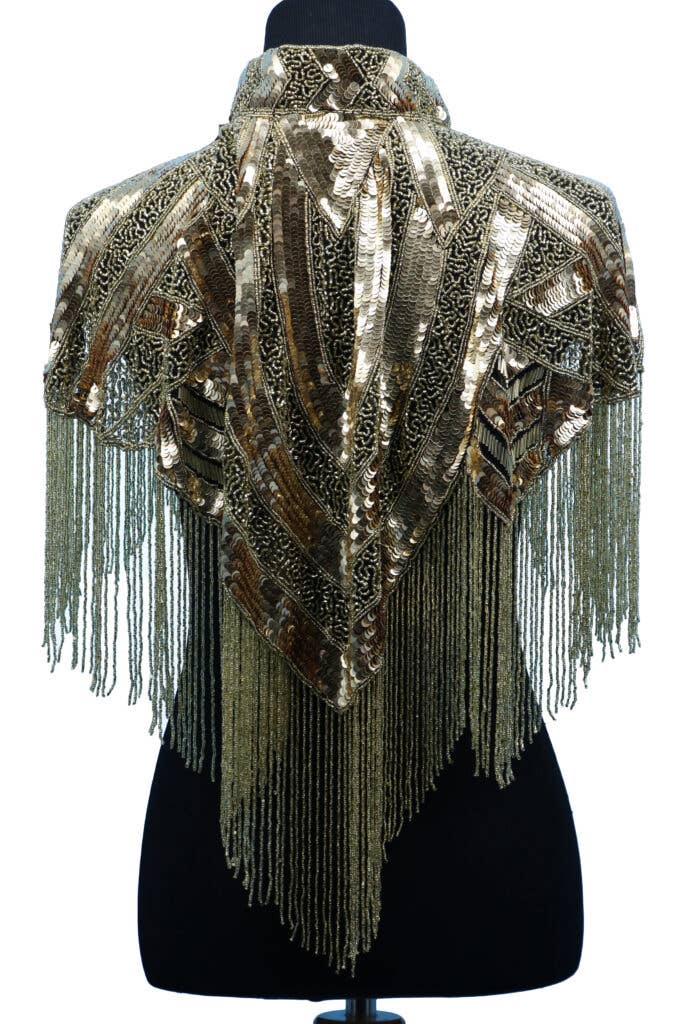Beaded Gold Shawl