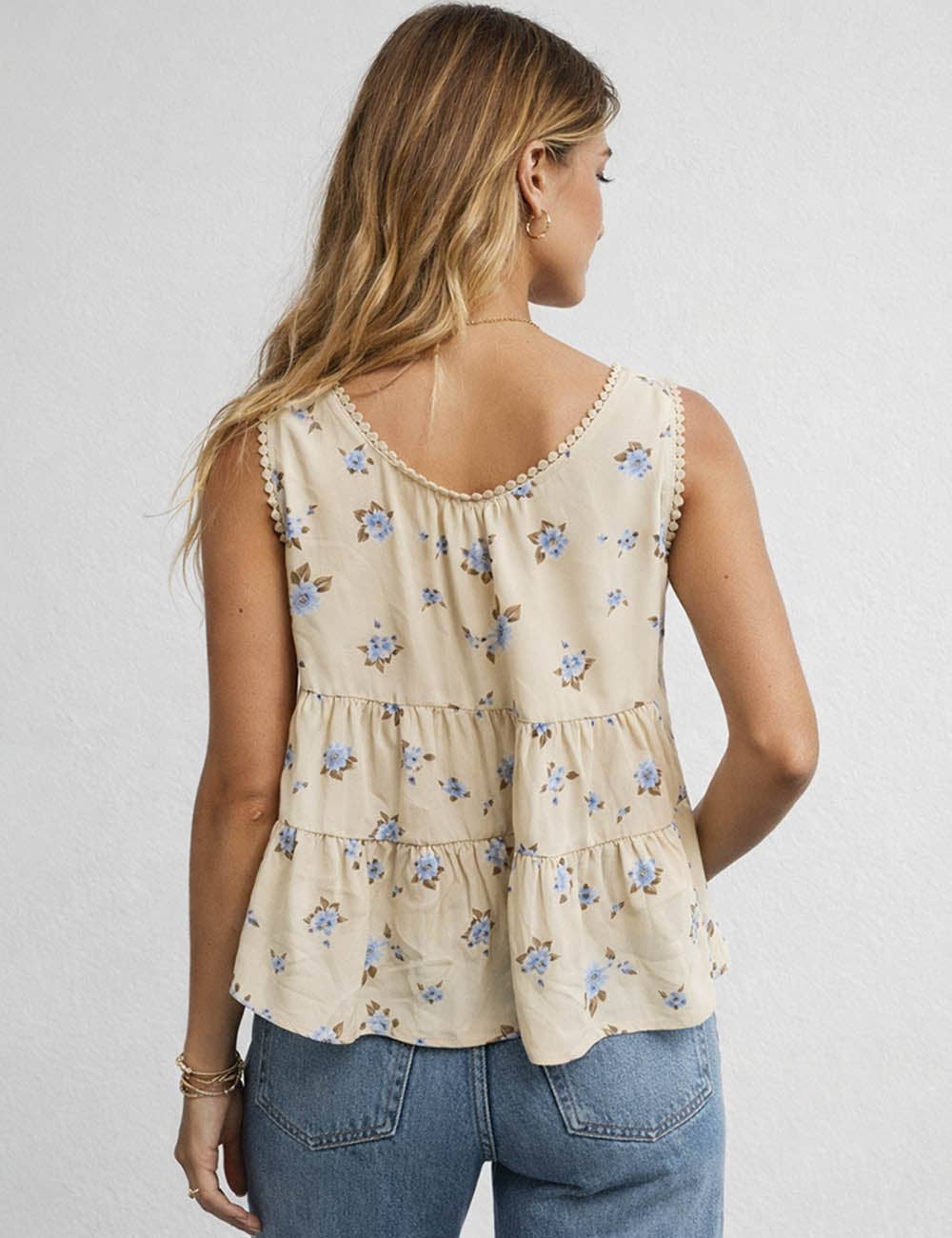 Boho Floral Print Top