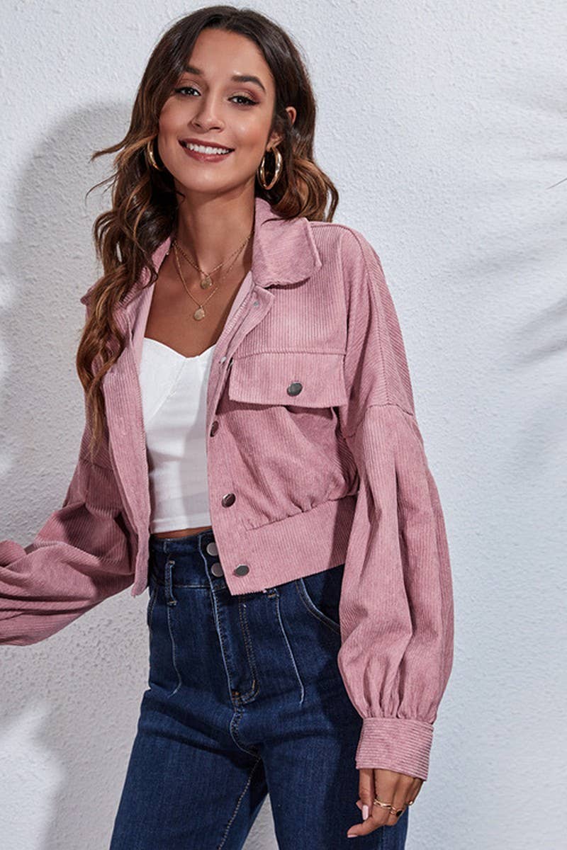 Corduroy Jacket- Pink