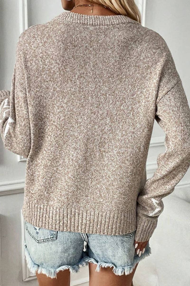 FALL STAR SWEATER: KHAKI