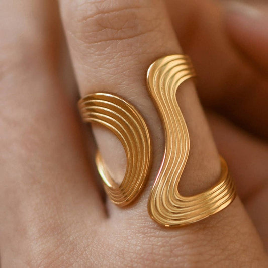 18K Gold PVD Plated Waterproof Stainless Steel Ring