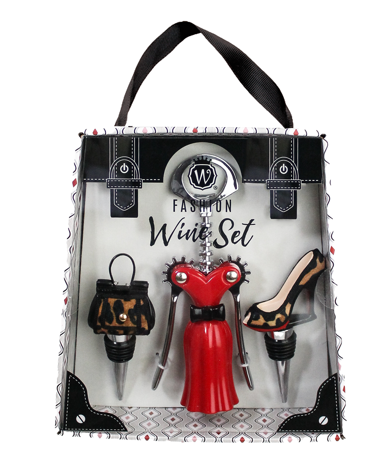 Red Leopard Wine Fashion Set