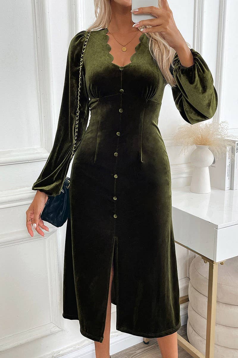 Velvet Midi - Darkgreen