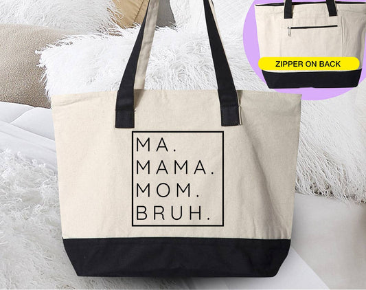 Ma Mama Mom Bruh - Funny Mother's Day Canvas Tote