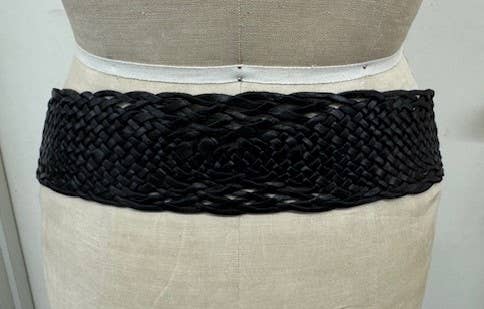 Braded Coined Leather Belt