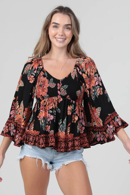 Black Dahlia Boho Blouse