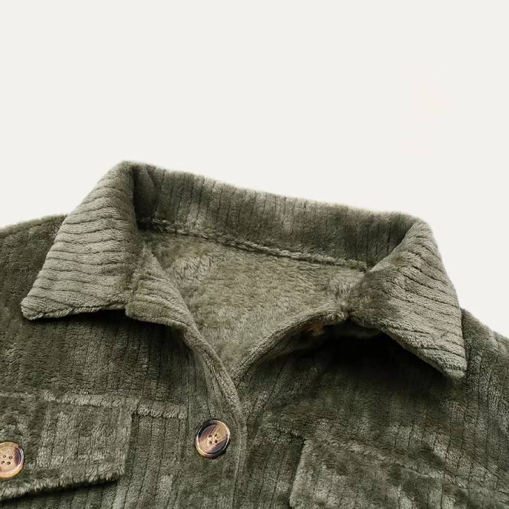 Olive Green Teddy Jacket