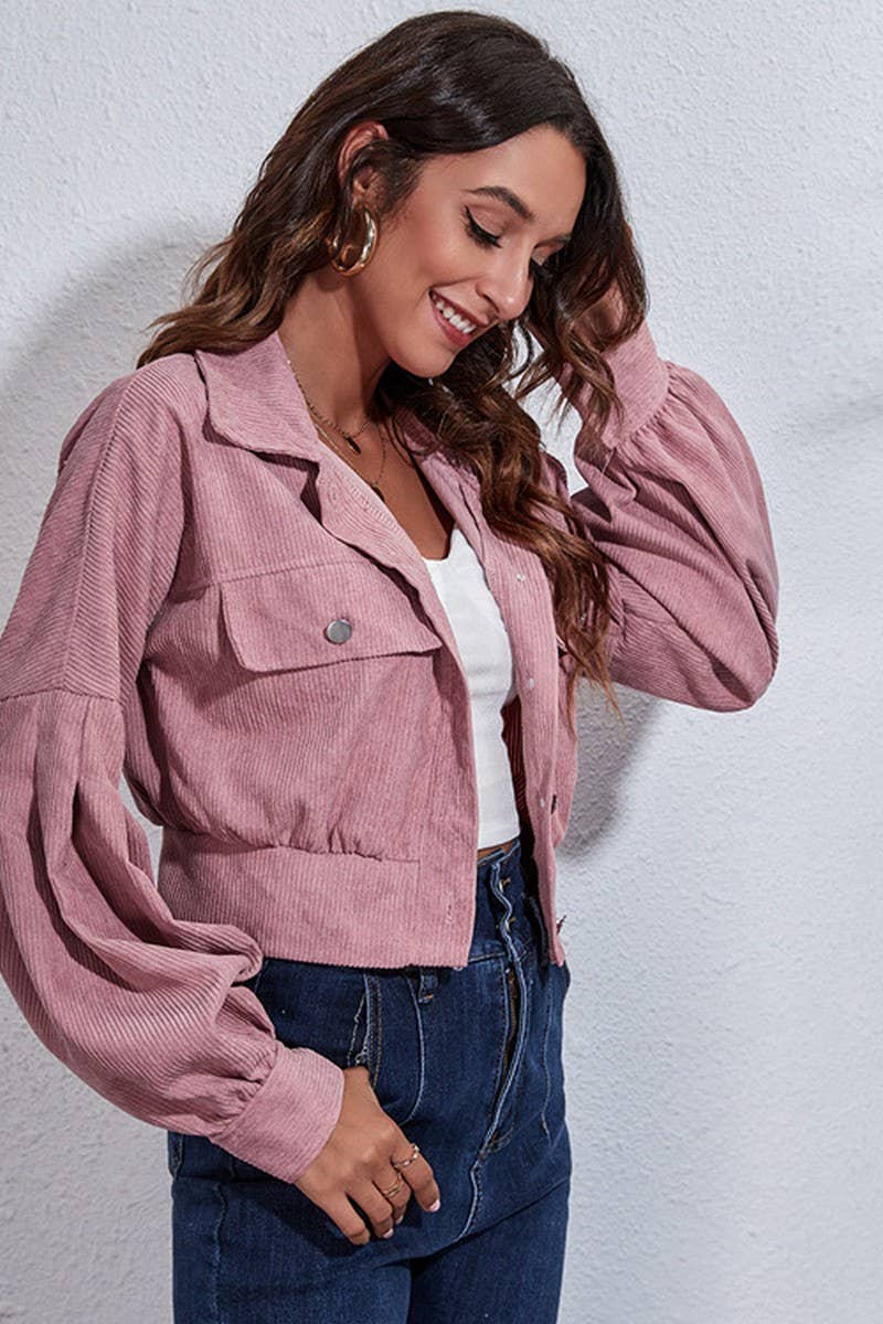 Corduroy Jacket- Pink