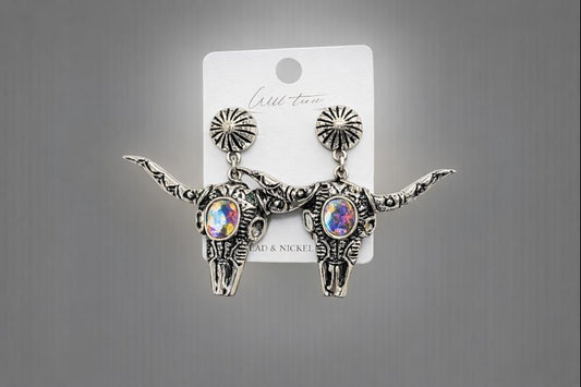 Longhorn Silver Earrings