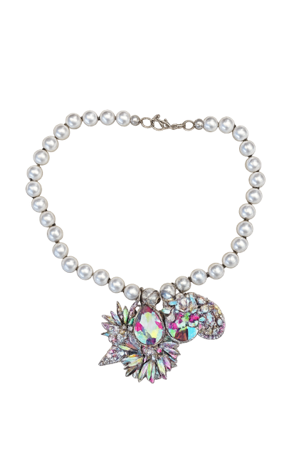 Iridescent Prairie Pearl Statement Necklace